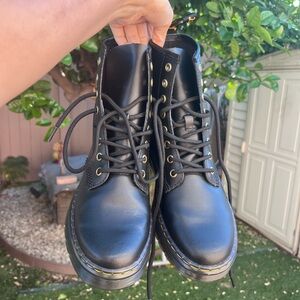 Dr. Martens Black Leather Lace-Up Boots